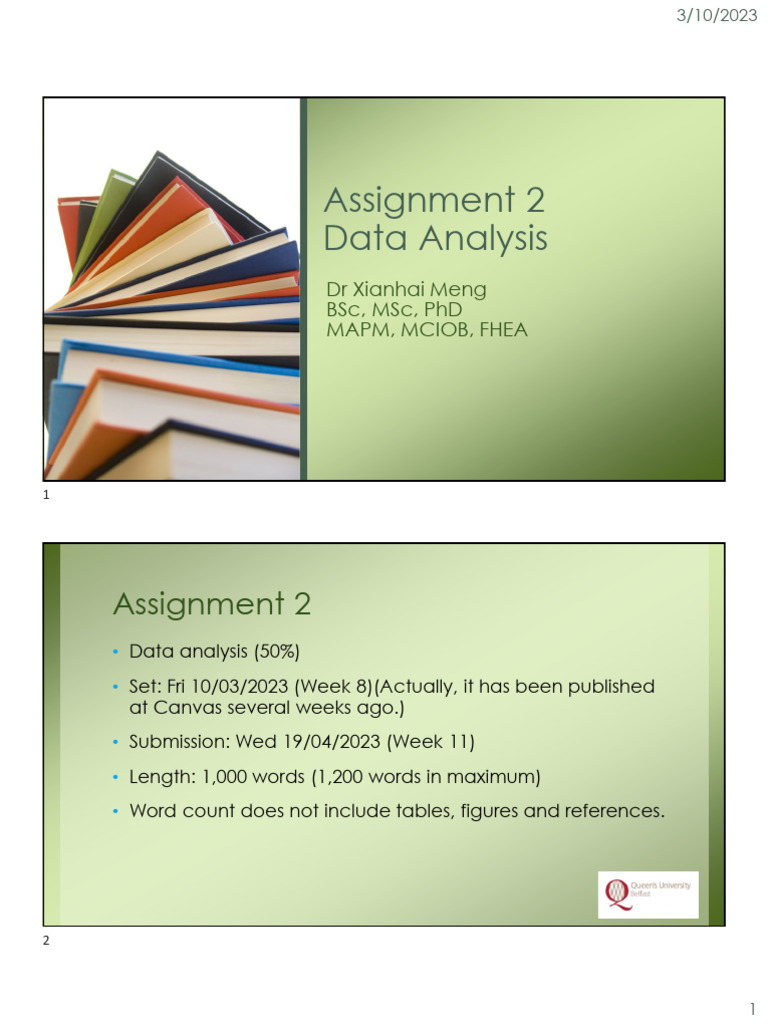 Assignment 2 - Data Analysis | PDF | Scientific Method | Inquiry