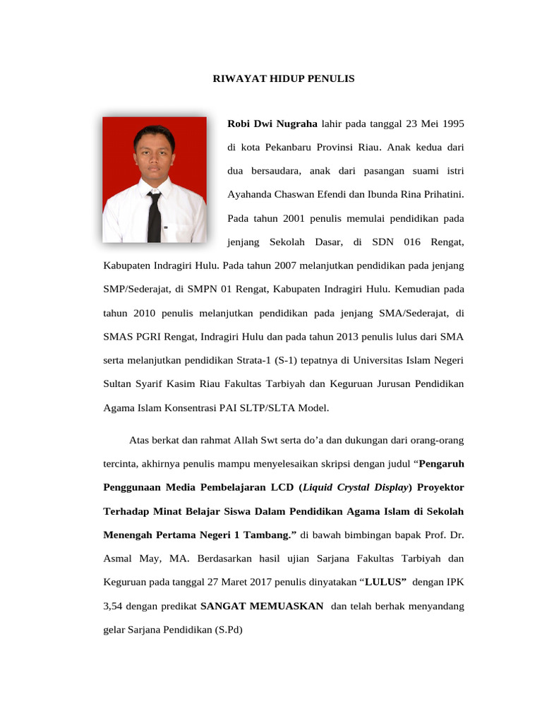 13 Riwayat Hidup Penulis | PDF