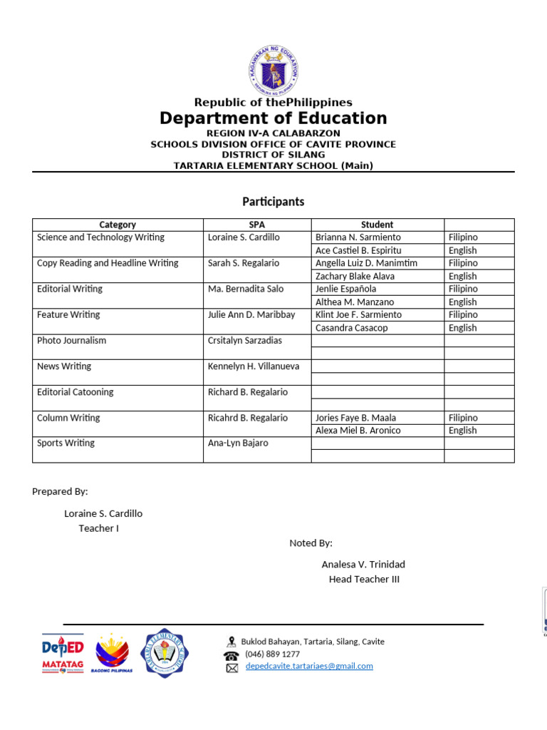 Journalism Contest List | PDF