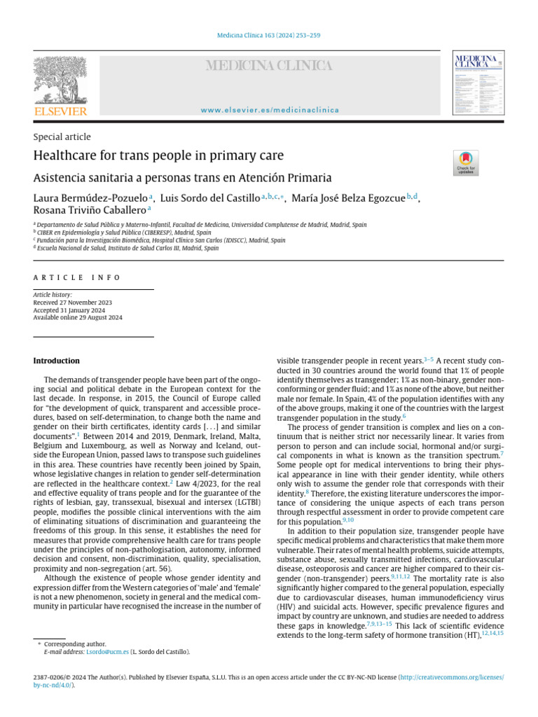 Healthcare For Trans People in Primary Care | PDF | Transgender ...