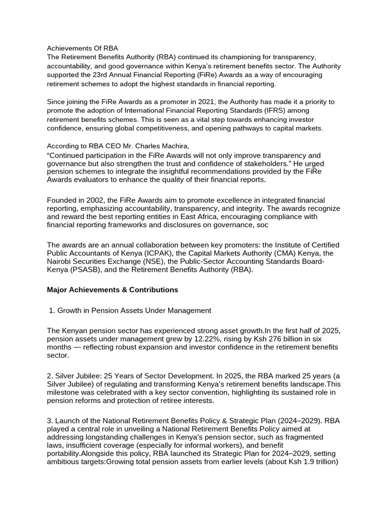Achievements of RBA | PDF | Economies
