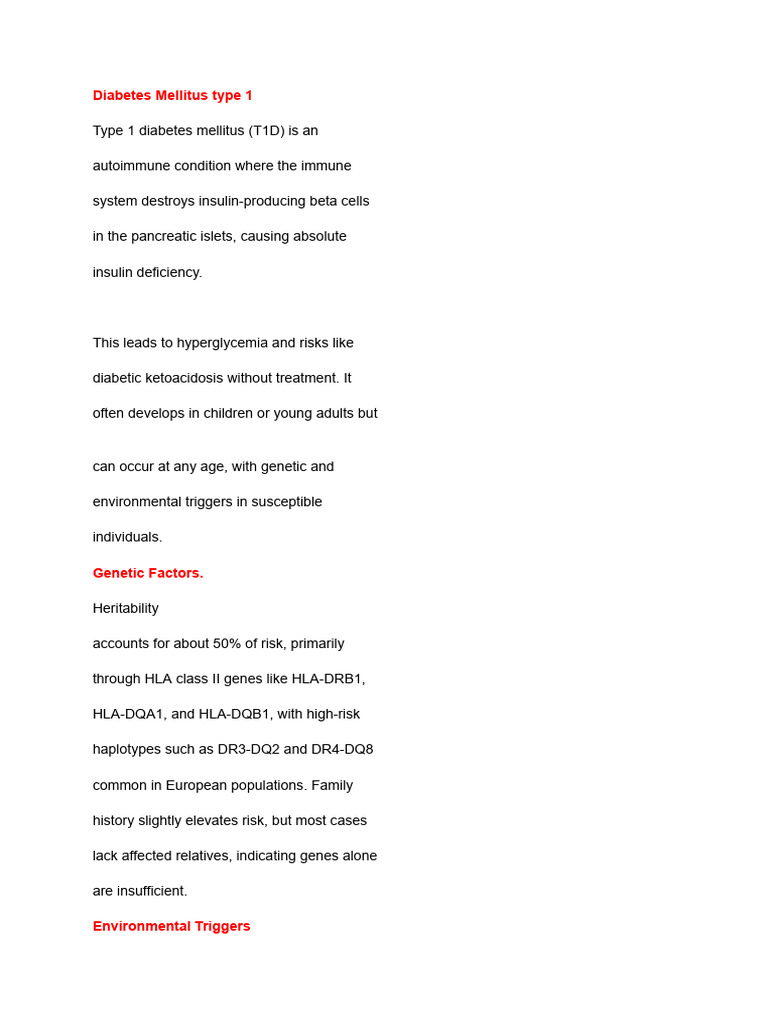 Diabetes Mellitus Type 1 and Type 2 | PDF