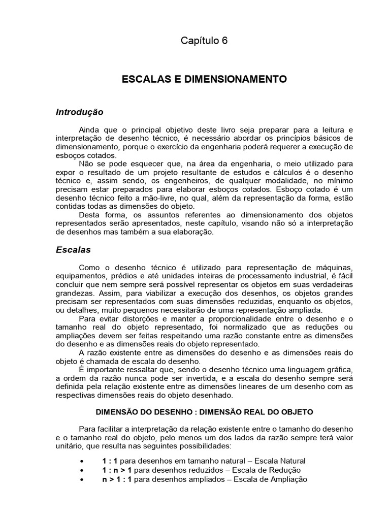 Escalas e Dimensionamento | PDF | Desenho | Desenho técnico