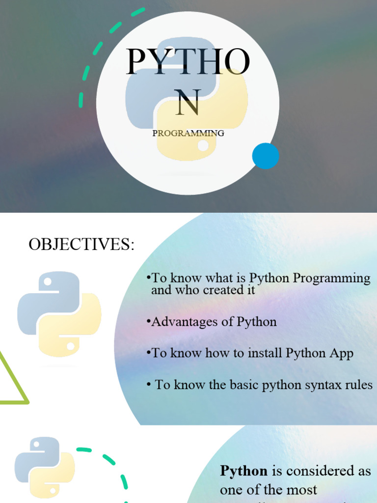 02 - Introduction To Python Programming | PDF | Python (Programming ...