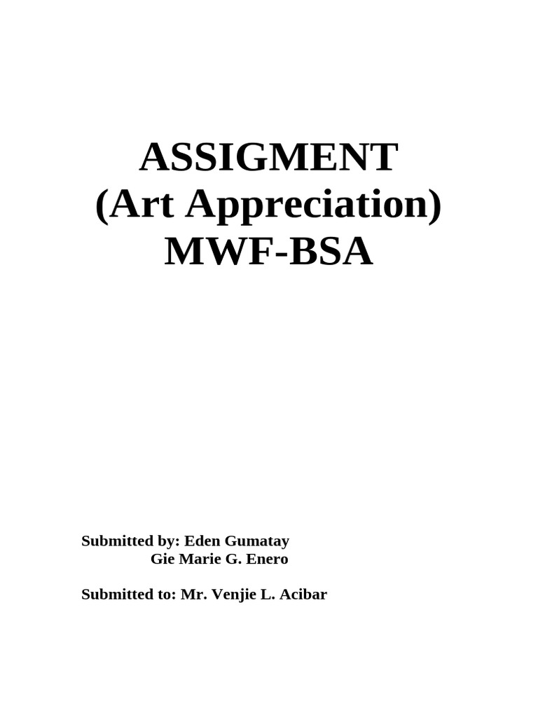 Assignment Art App | PDF