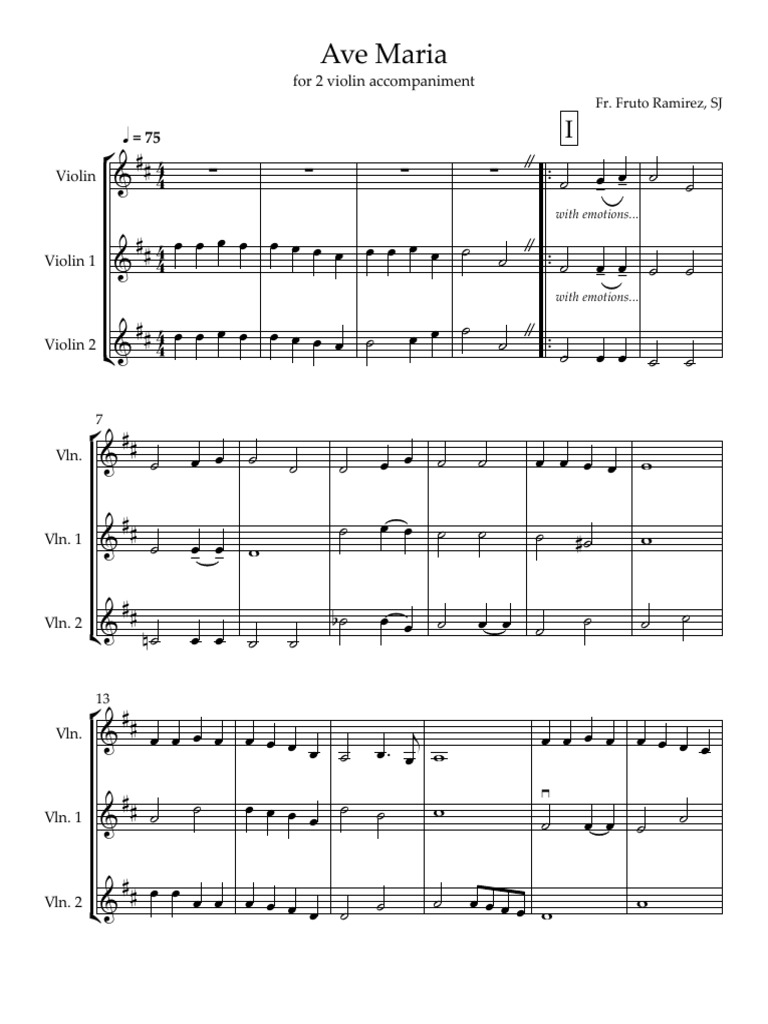 Ave Maria - Score and Parts | PDF | Ouverture (échecs) | Échecs