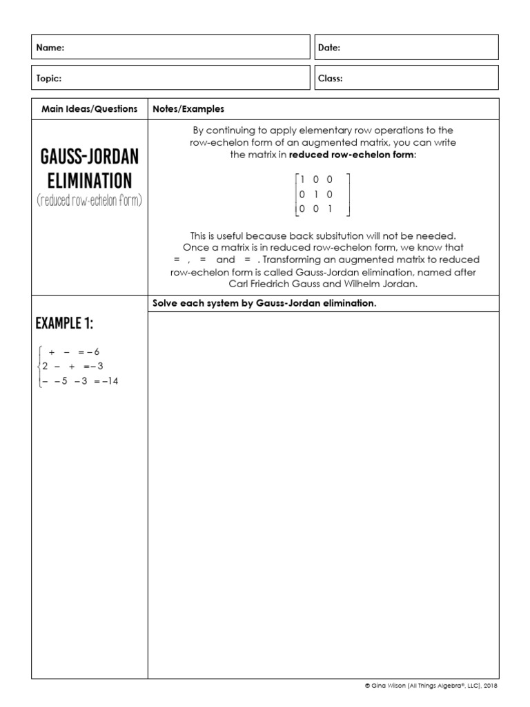 61 - LESSON 11unit 10 - Systems and Matrices | PDF | Mathematical ...