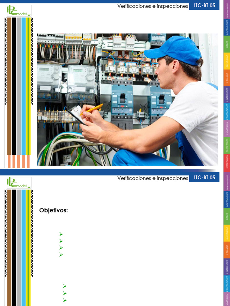 ITC-BT 05 | PDF | Corriente eléctrica | Ingenieria Eléctrica