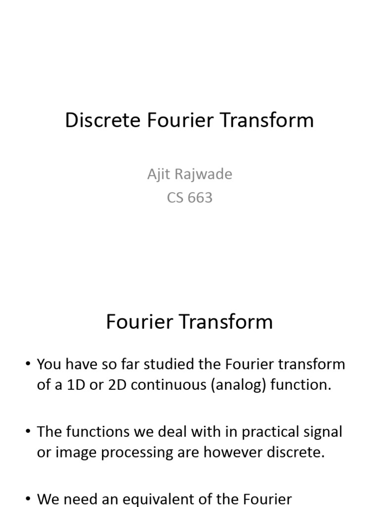 Discrete Fourier Transform | PDF | Discrete Fourier Transform | Fast ...
