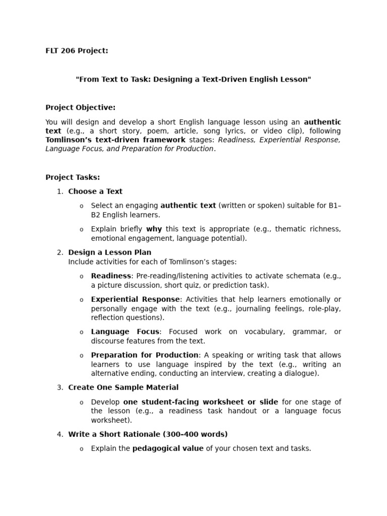 FLT 206 Project | PDF
