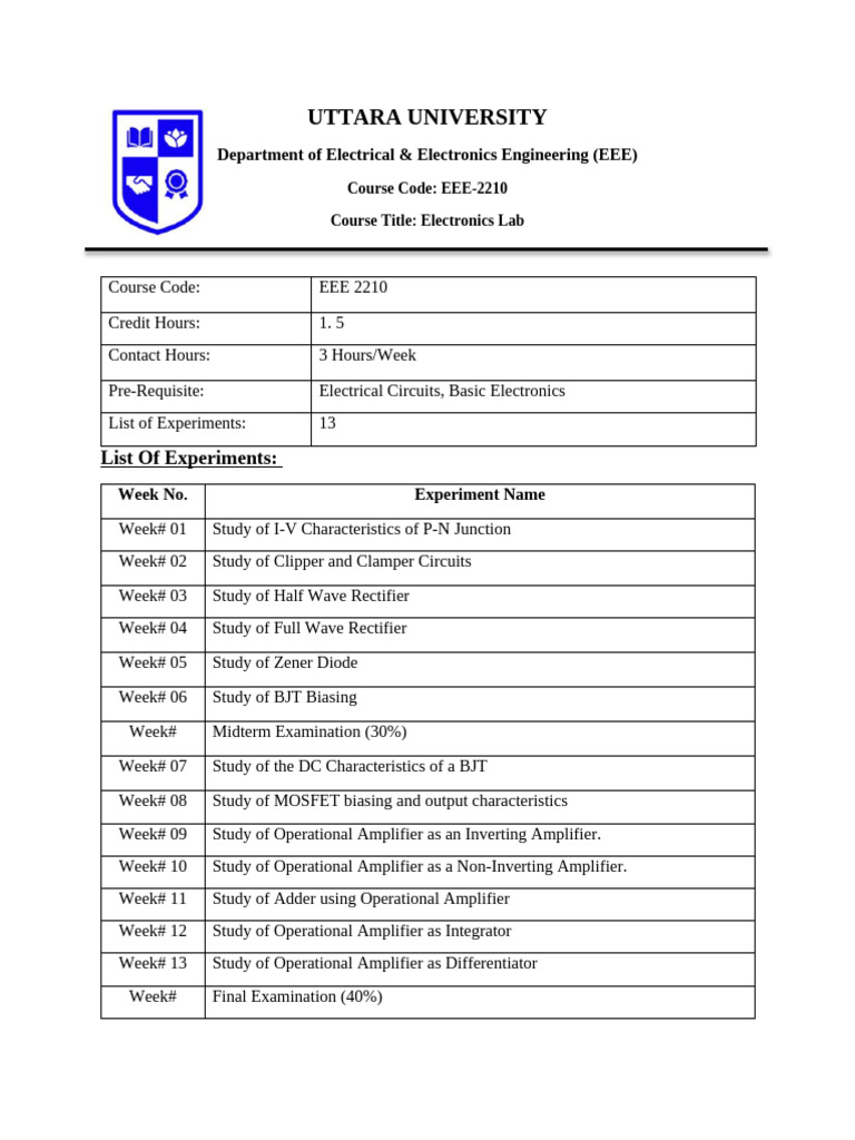 Electronics Updated Lab Experiment | PDF | Field Effect Transistor | Mosfet