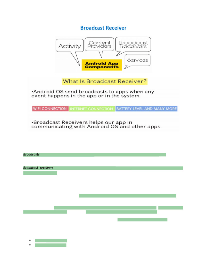 6. Broadcast Receiver | PDF | Android (Operating System) | Mobile App