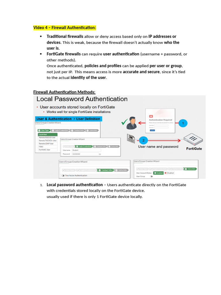 FCP Administrator Lesson 4 - FW Authentication | PDF | Radius ...