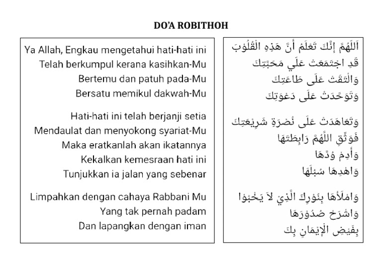 Doa Robithoh | PDF