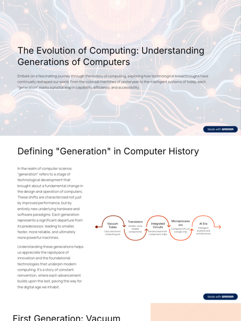 The Evolution of Computing Understanding Generations of Computers | PDF ...