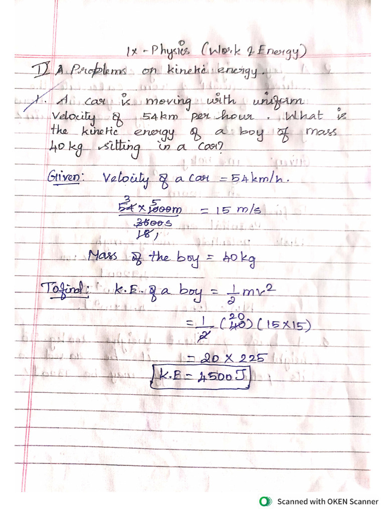 Ix Physics Work and Energy | PDF