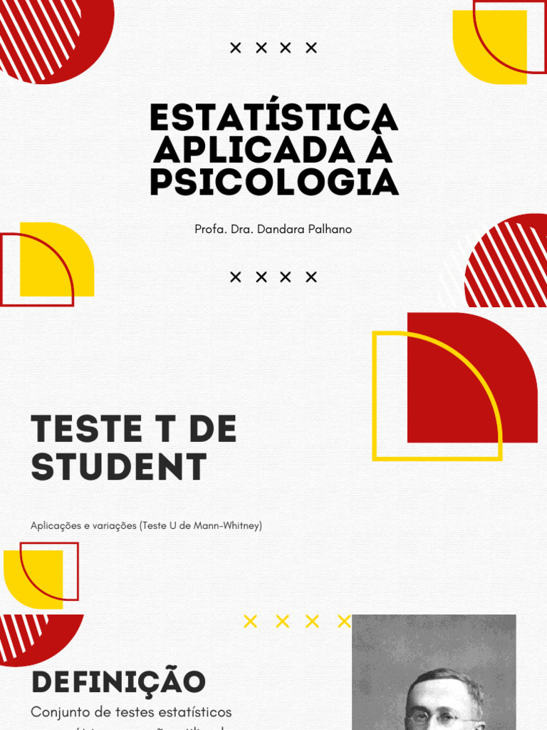 Aula 6 - Estatística Aplicada À Psicoloia - Teste T de Student | PDF ...