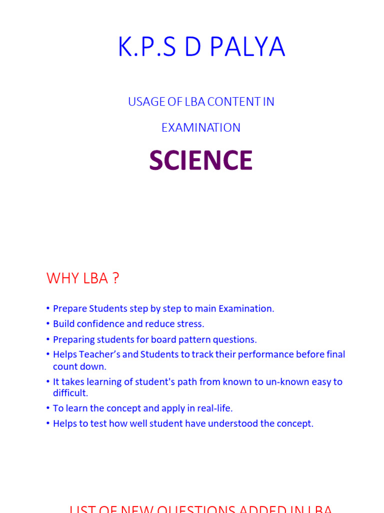Lba Questions Details | PDF