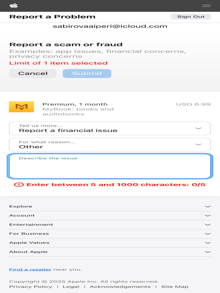 Report A Problem 2 | PDF