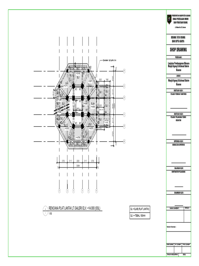 Shop Drawing Menara Mesjid Asahan-Model | PDF