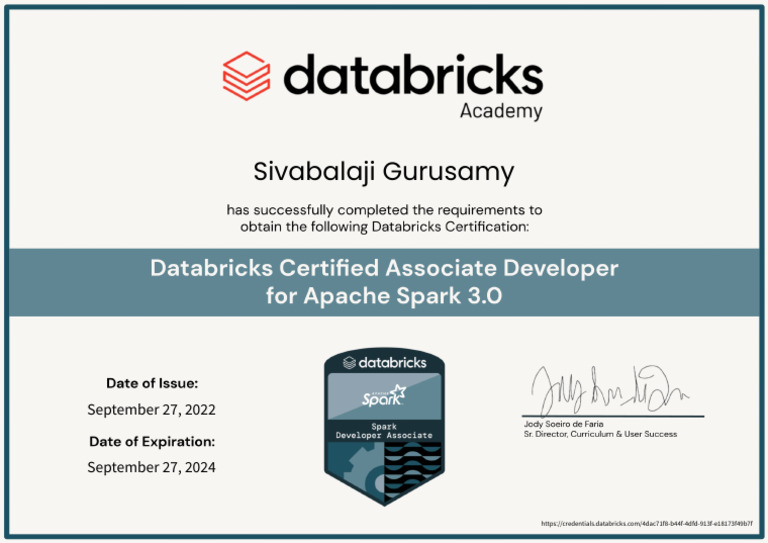 Databricks Certified Spark Developer | PDF