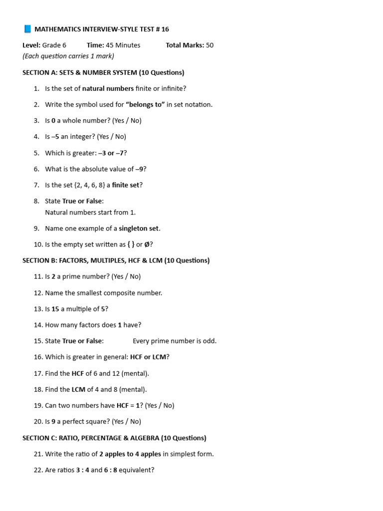 ? Mathematics Interview 16 | PDF | Area | Rectangle