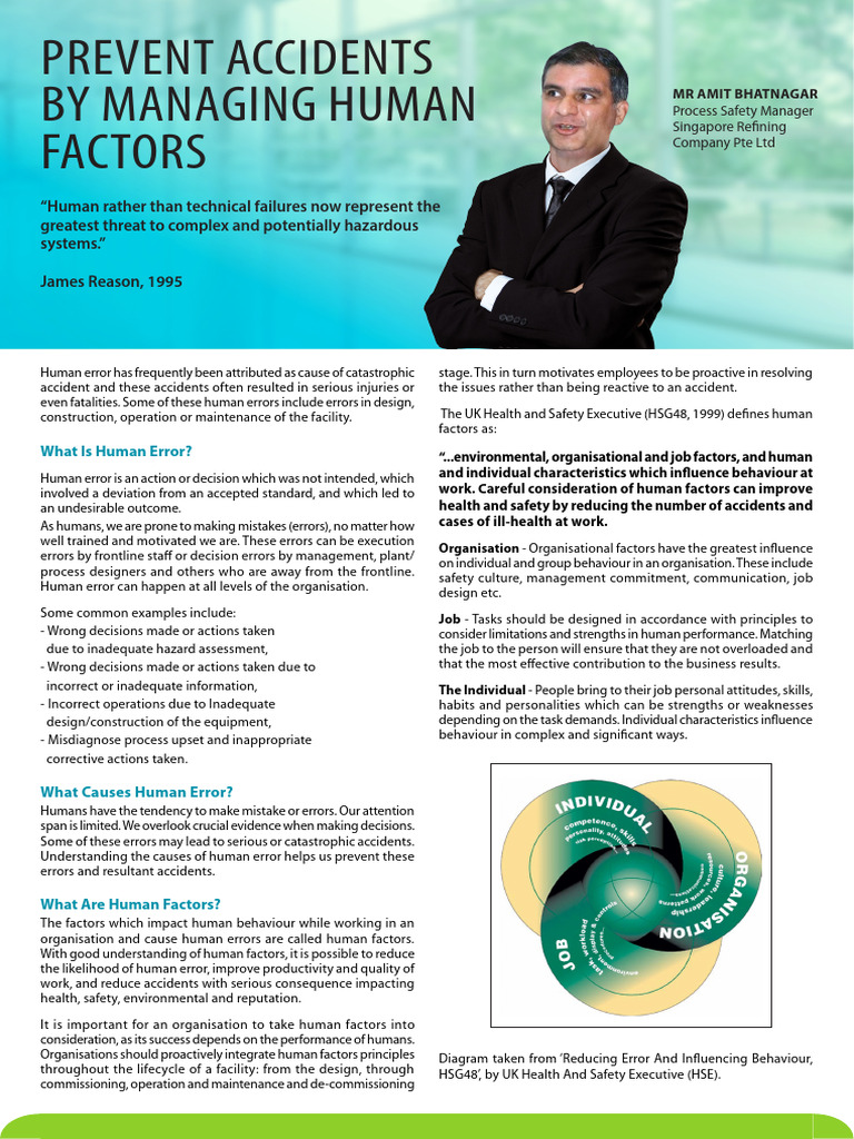 Prevent Accidents by Managing Human Factors | PDF | Occupational Safety ...