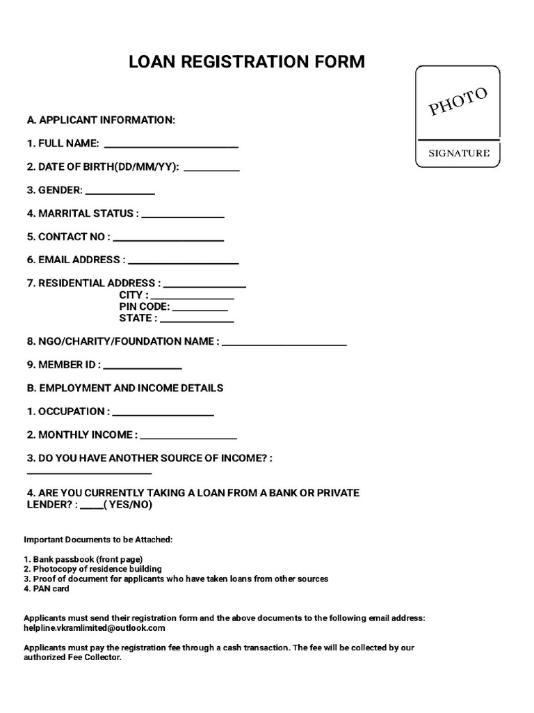 Regd Form | PDF