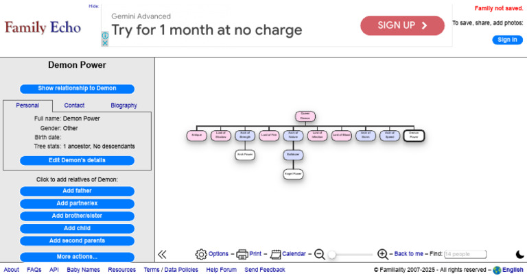 Family Echo - Draw, Share and Print Your Online Family Tree 3 | PDF