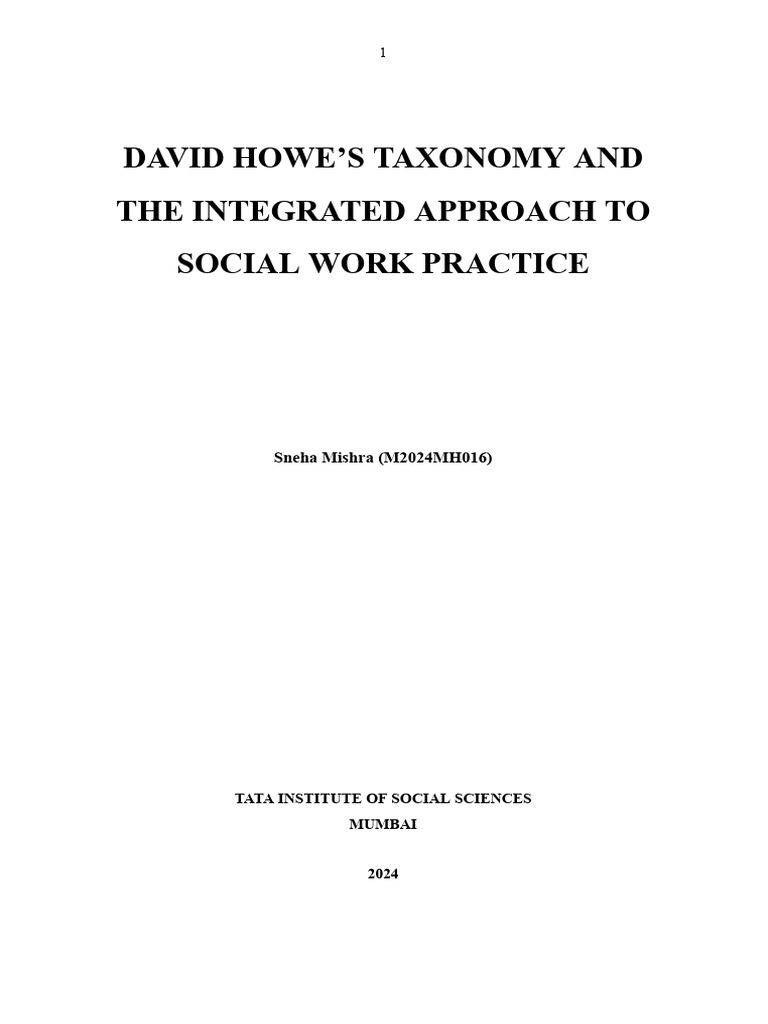 David Howe's Taxonomy | PDF | Social Work | Theory
