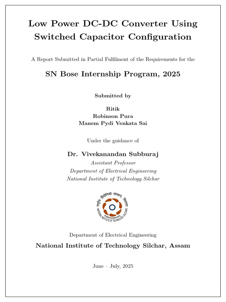 Intern Report | PDF | Capacitor | Electrical Engineering