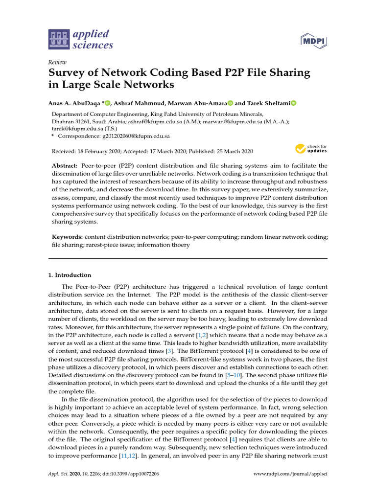 Applsci 10 02206 v2 | PDF | Peer To Peer | Computing