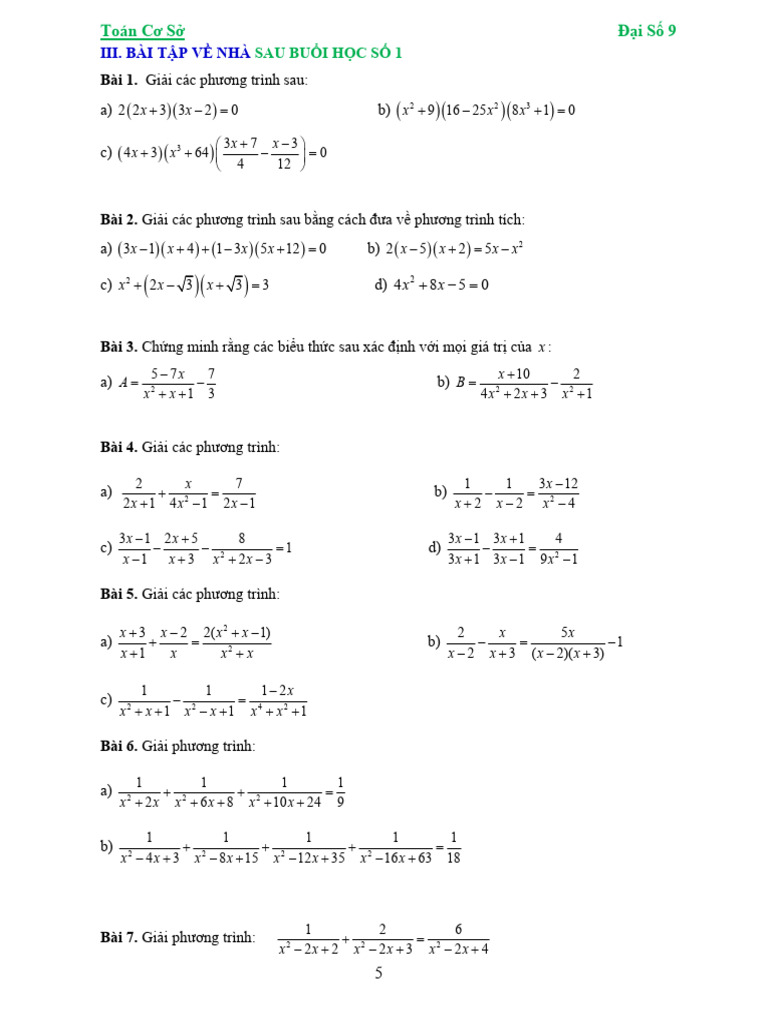 B1. BTVN | PDF