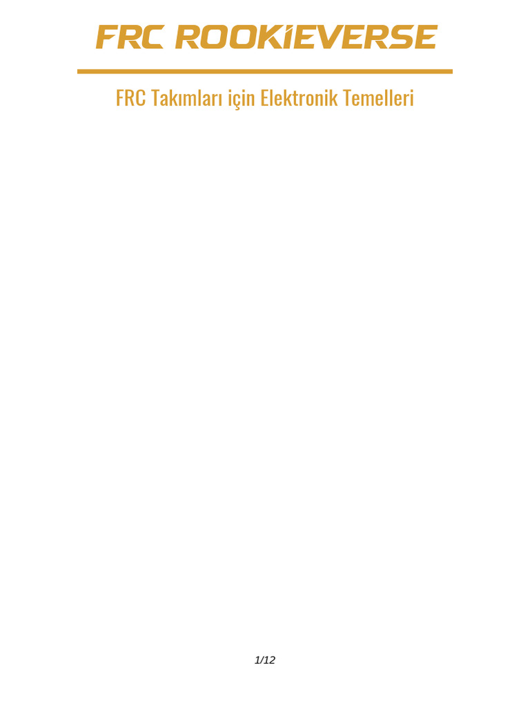 FRC Rookieverse Electronic | PDF