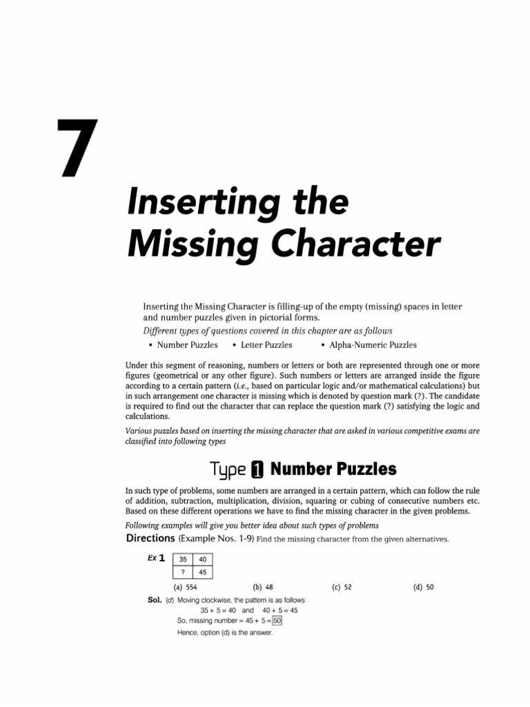 Missing Charactor | PDF