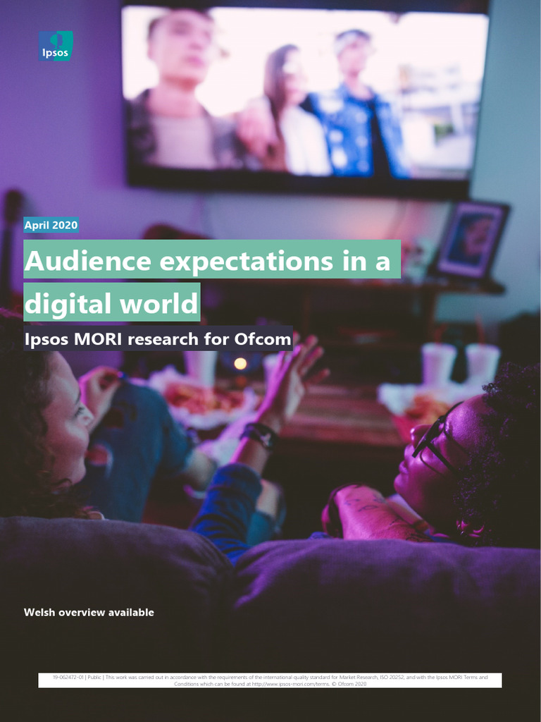 Ofcom Audience Expectations in Digital World Report | PDF | You Tube ...