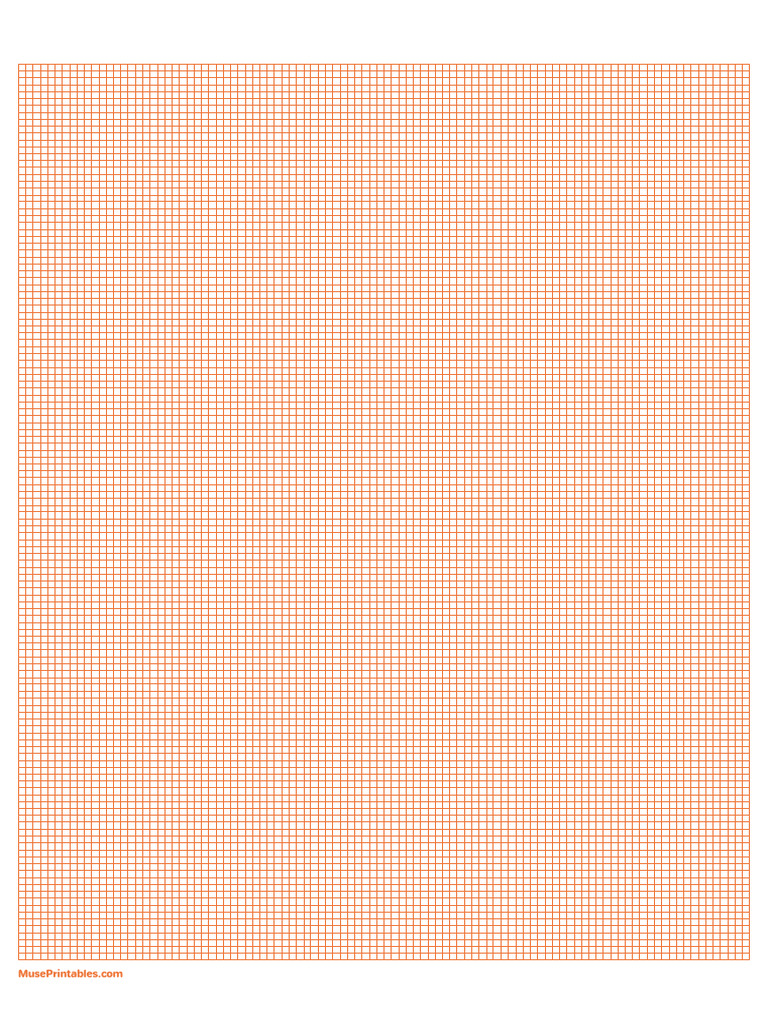 5 Squares Per Cm Orange Graph Paper a4 Watermarked | PDF