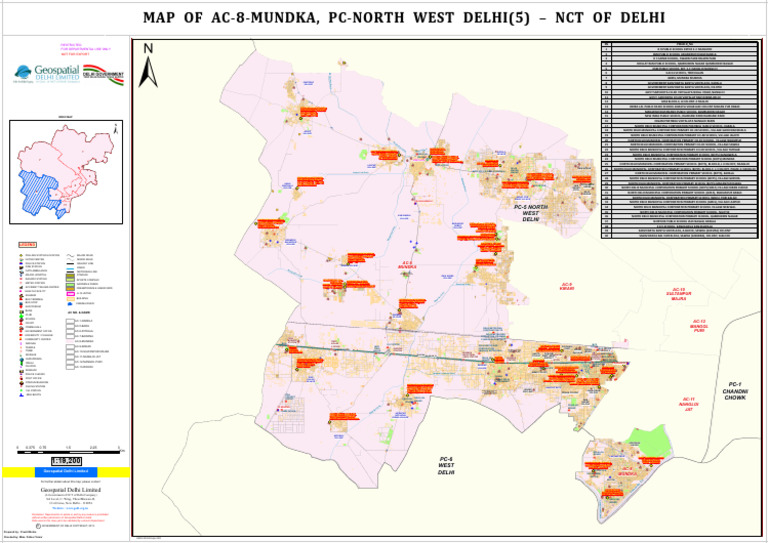 Map of Ac-8-Mundka, Pc-North West Delhi (5) - NCT of Delhi | PDF ...