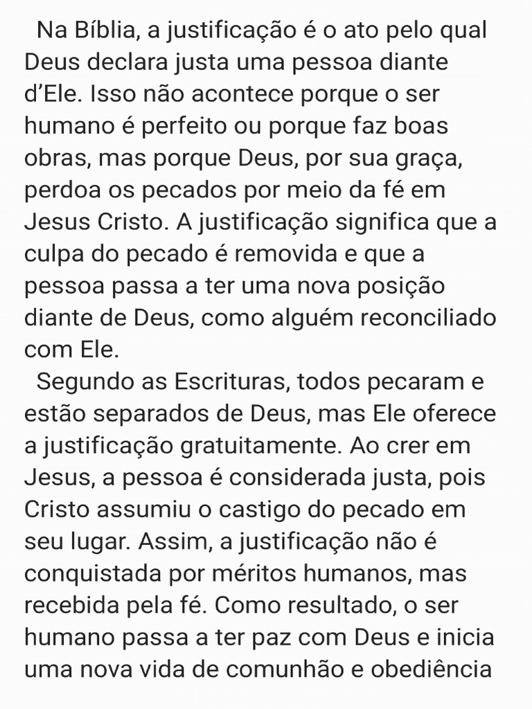 O Que É Justificação | PDF