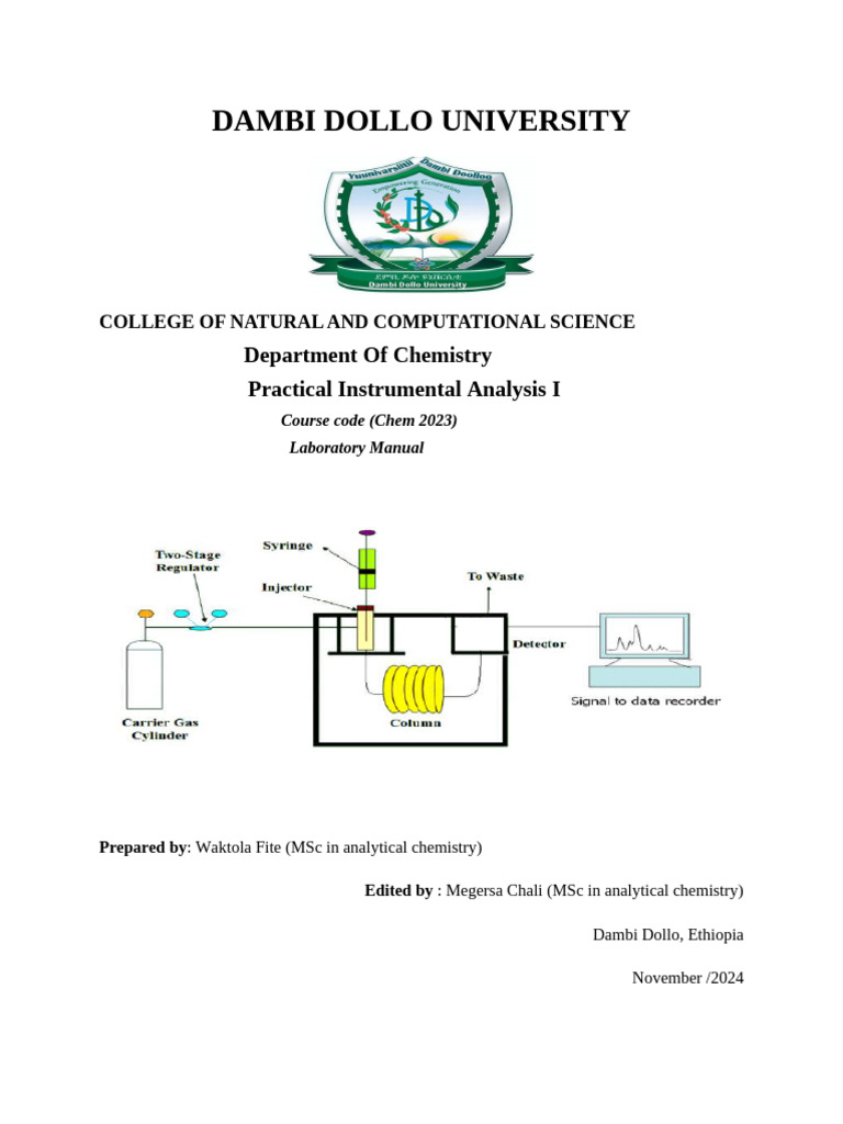 Dambi Dollo University | PDF | Chromatography | High Performance Liquid ...