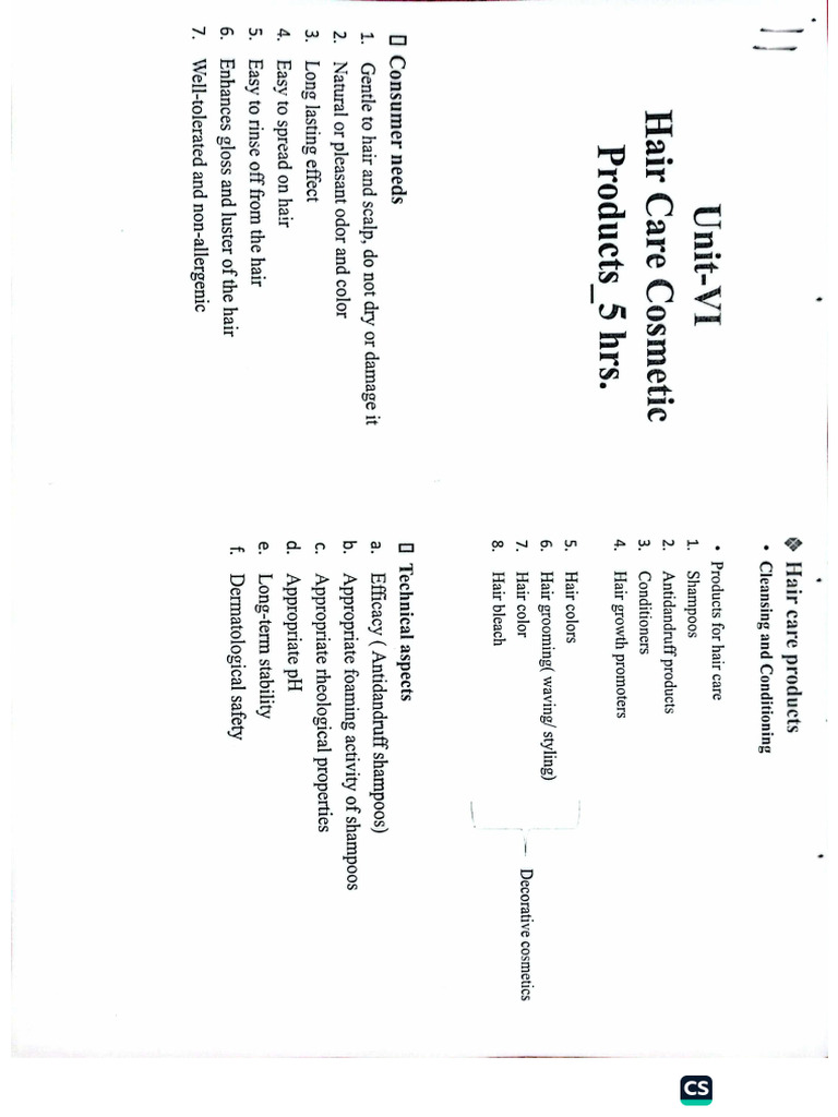 Cosmetology Unit 6 | PDF