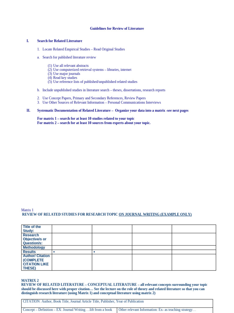 Template of RRL and RRS | PDF