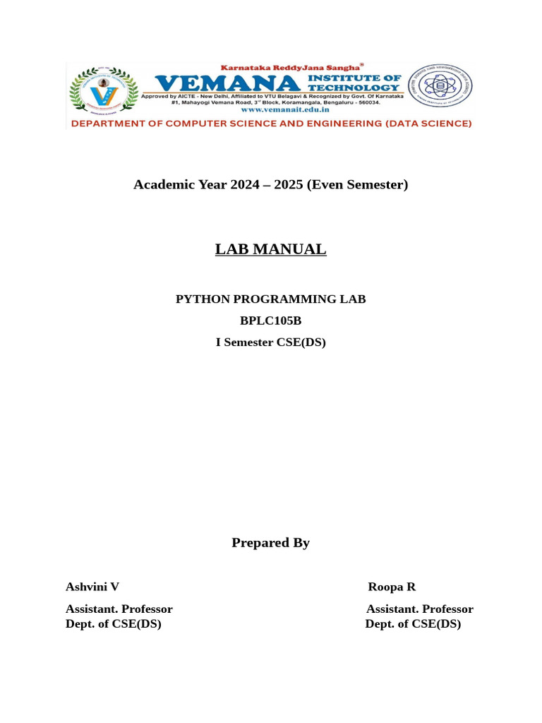 Pythan Lab Manual2025scheme | PDF | Filename | Directory (Computing)