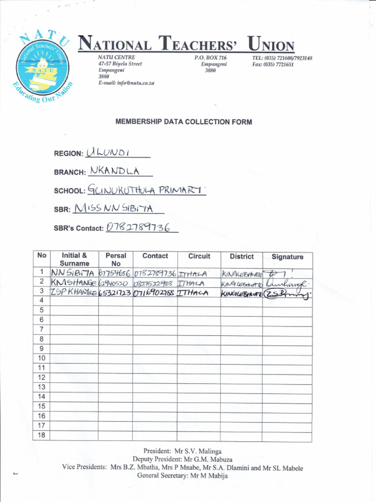 Natu Form-1 | PDF