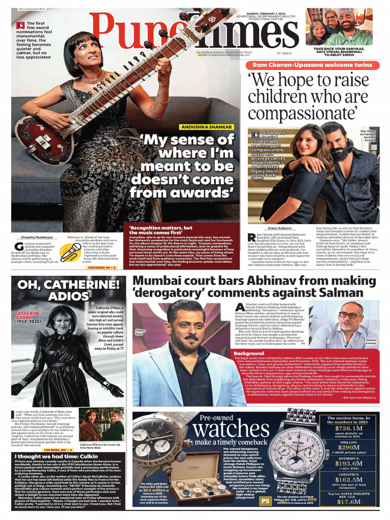 ToI Pune Times 01.02.2026 | PDF