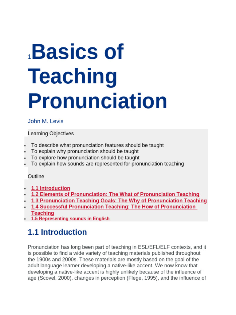 1basics of Teaching Pronunciation | PDF | Stress (Linguistics ...