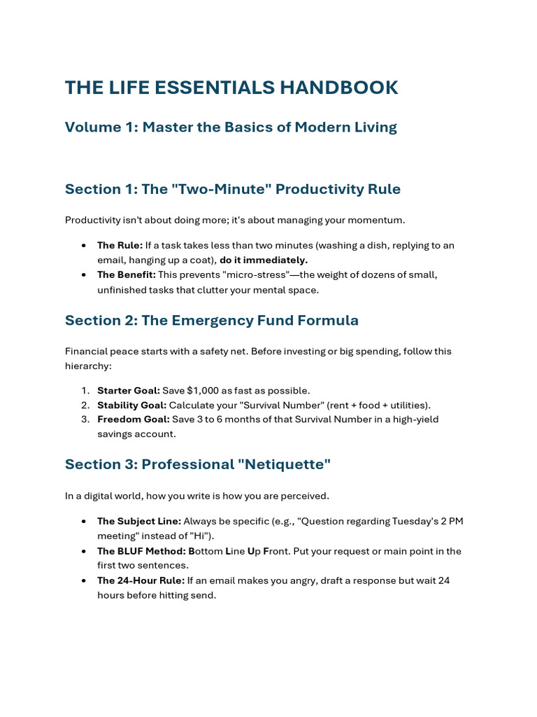 The Life Essentials | PDF