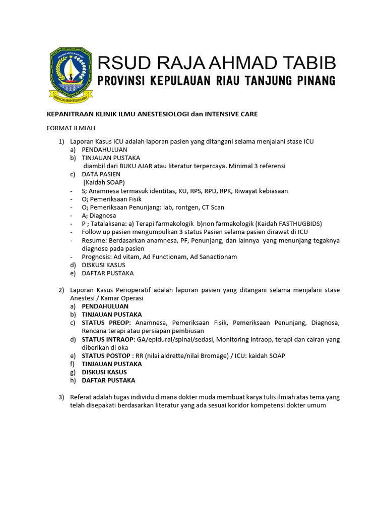 Format Ilmiah Koass | PDF