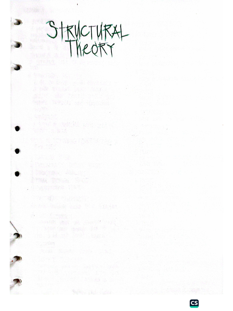 Structural Theory Notebook | PDF