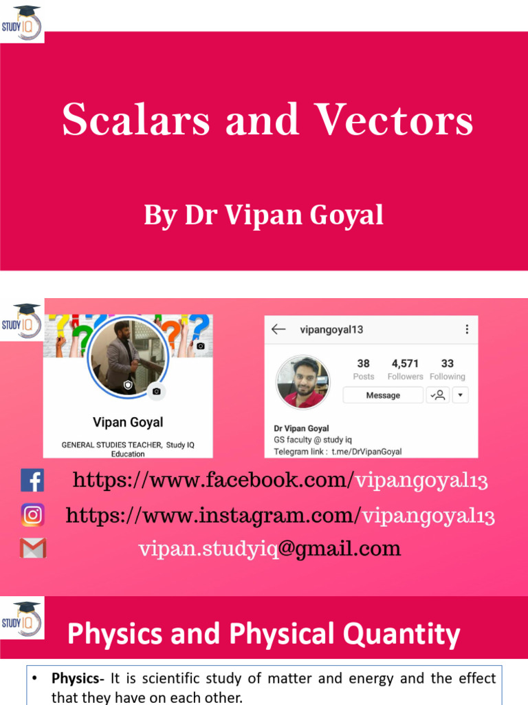 Scalars and Vectors | PDF | Acceleration | Velocity